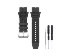 SANDEIN Cinturino di ricambio per orologio da 26 mm, compatibile con Invicta, in morbida gomma di silicone, per cinturini Invicta Reserve, Jason Taylor Bolt Zeus, nero + fibbia argentata