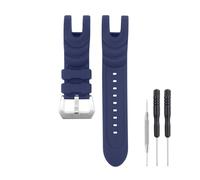 SANDEIN Cinturino di ricambio per orologio da 26 mm, compatibile con Invicta, in morbida gomma di silicone, per cinturini Invicta Reserve Collection Venom (blu + fibbia argentata)