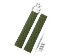 SANDEIN Cinturino per orologio compatibile con Patek Philippe Aquanaut PP 5164 5165 5167R 5168 5968 5267, cinturino di ricambio in morbida gomma siliconica per Patek Philippe Aquanaut (verde militare