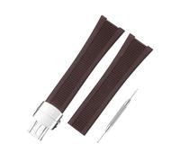 SANDEIN Cinturino per orologio compatibile con Patek Philippe Nautilus 5711 5712 5712G 5726 5980, cinturino di ricambio in morbida gomma siliconica per Patek Philippe Nautilus (marrone + fibbia