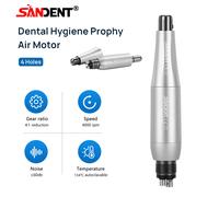SANDENT Dentale Prophy Hygiene Handpiece Air Motor 4 Hole 4:1 Straight Nose Cone