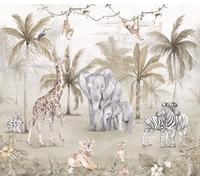 Sanders & Sanders fotomurale animali della giungla marrone e multicolore 318 x 275 cm