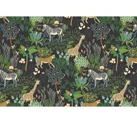 Sanders & Sanders fotomurale animali della giungla marrone e verde 424 x 280 cm