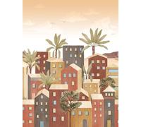 Sanders & Sanders fotomurale case mediterranee terracotta 212 x 280 cm