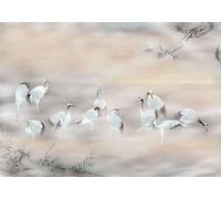 Sanders & Sanders fotomurale uccelli colore sabbia e grigio caldo 400 x 280 cm