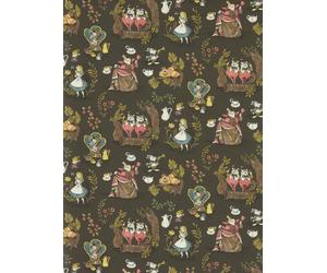 Sanderson Carta da parati Alice in Wonderland - Chocolate