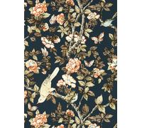 Sanderson Carta da parati Caverley - Indigo Blue/ Rowan Berry