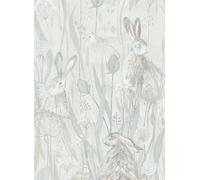 Sanderson Carta da parati Dune Hares - Mist/ Pebble