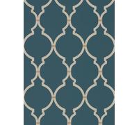 Sanderson Carta da parati Empire Trellis - Indigo/ Linen