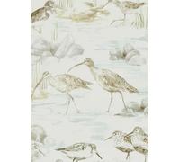 Sanderson Carta da parati Estuary Birds - Mist/ Ivory