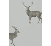 Sanderson Carta da parati Evesham Deer - Silver/ Grey