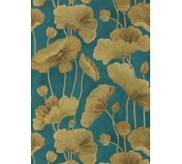 Sanderson Carta da parati Lotus Leaf - Midnight/ Copper