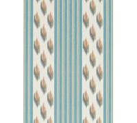 Sanderson Carta da parati Musafir - Udaipur Blue/ Cinnamon