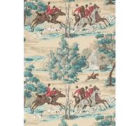 Sanderson Carta da parati Tally Ho - Teal/ Ruby