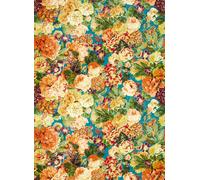 Sanderson Carta da parati Very Rose and Peony - Kingfisher/ Rowan Berry