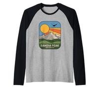 Sandia Peak New Mexico Mountain Art Albuquerque Escursioni Maglia con Maniche Raglan