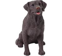 Sandicast Life Size Chocolate Labrador Retriever Sculpture, White, Mid Size