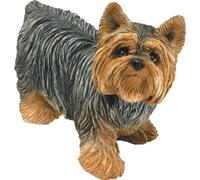 Sandicast Life Size Yorkshire Terrier Sculpture, Nero, Mid Size