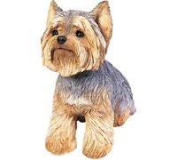 Sandicast Life Size Yorkshire Terrier Sculpture, Nero, Original Size