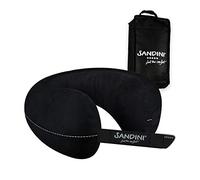 SANDINI TravelFix Regular Size - Cuscino da viaggio premium con chiusura/cuscino per il collo con funzione di supporto ergonomico - Borsa da trasporto gratuita con clip di fissaggio