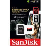 SANDISK SCHEDA MEMORIA MICRO-SDXC 256GB UHS-I U3 V30 A2 CLASSE10 ADATTATORE SD