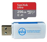 SanDisk 256GB Ultra MicroSD Card for Lenovo Tablet Works with M10 Plus, Tab M10, M8, Tab M8 HD (SDSQUA4-256G-GN6MN) Class 10 Bundle with (1) Everything But Stromboli SD & Micro SDXC Memory Card Reader