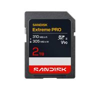 SANDISK Extreme PRO SD UHS-II V90 Scheda 2 TB (velocità di lettura fino a 310 MB/s, velocità di scrittura fino a 305 MB/s, compatibile con fotocamere reflex e mirrorless)