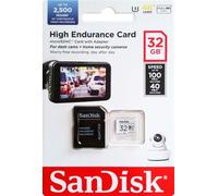 Sandisk 32GB Alta Endurance Monitoraggio MICROSD SDHC 100MB/S, Con Adapter-Uk