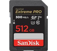 SanDisk 512GB Extreme PRO, scheda SDXC, fino a 300 MB/s, UHS-II Class 10 U3 V90