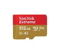 SanDisk 512GB Extreme scheda microSDXC + adattatore SD + RescuePro Deluxe fino a 190 MB/s con prestazioni app A2 UHS-I Class 10 U3 V30