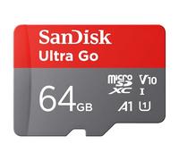 SanDisk 64GB Ultra Go scheda microSDXC + adattatore SD (per smartphones e Tablet Android, UHS-I, fino a 150 MB/s, Full HD Video, V10, con prestazioni app A1, Class 10, U1) per Amazon