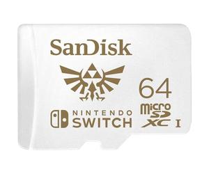 SANDISK 64GB Zelda microSDXC Scheda per Nintendo Switch, Scheda di memoria con licence Nintendo, fino a 100 MB/s UHS-I Class 10 U3