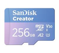 SANDISK Creator Carta microSDXC UHS-I 512 GB + Adapter (Per Smartphone, Action Camera e Droni, 5,3K i 4K, A2, C10, V30, U3, fino a 190 MB/s, 3 mesi di Adobe Lightroom inclusi)
