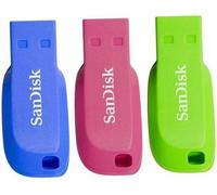 SanDisk Cruzer Blade 16GB (Confezione 3) SDCZ50C USB Flash Drive Blu Rosa Verde