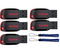 SanDisk Cruzer Blade - Unità flash compatta USB tipo A 2.0 da 64 GB, compatibile con laptop e computer desktop SDCZ50-064G-B35, confezione con 2 cordini Everything But Stromboli