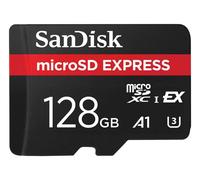 SanDisk Scheda microSD Express da 128 GB (Velocità di lettura fino a 880 MB/s, velocità di scrittura fino a 480 MB/s, velocità di scrittura sostenuta di 100 MB/s, classi U3, C10)