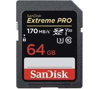 SanDisk 64 GB SDXC Extreme Pro UHS-I U3 V30 da 170 MB / s