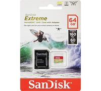 SanDisk Extreme 64GB microSD Card for Mobile Gaming, with A2 App Performance, supports AAA/3D/VR game graphics and 4K UHD Video, 160MB/s Read, 60MB/s Write, Class 10, UHS-I, U3, V30