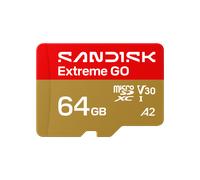 SANDISK Extreme GO scheda microSDXC UHS-I da 64 GB, video UHD 5K e 4K, lettura 170 MB/s, scrittura 80 MB/s, A2, U3, V30, High Speed per Android, Action Camera e videogiochi