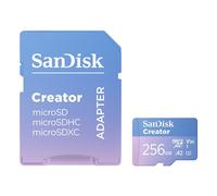 SanDisk Extreme microSD+SD/s Creator Micro SD 256 GB SDSQXAV-256G-GN6MS