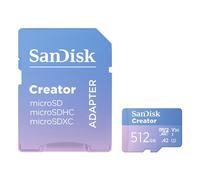 SanDisk Extreme microSD+SD/s Creator Micro SD 512 GB SDSQXAV-512G-GN6MS