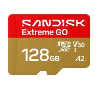 SANDISK Scheda microSDXC UHS-I Extreme GO da 128 GB, video UHD 5K e 4K, lettura 240 MB/s, scrittura 120 MB/s, A2, U3, V30, alta velocità per Android, action cam e giochi