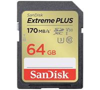 SANDISK EXTREME PLUS 64GB SDHC 170MB/S 80MB/S UHS-I CLASS