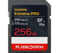 SANDISK Extreme PRO Scheda SD UHS-I da 256 GB (fino a 250 MB/s velocità di lettura e fino a 170 MB/s velocità di scrittura, video in 4K UHD, U3, V30) Memory Zone App