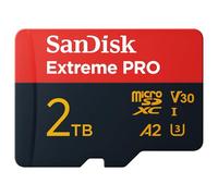 SanDisk Extreme PRO 2TB scheda microSDXC + adattatore SD (Per Action Cams, Droni, Smartphones, Velocità fino a 250 MB/s, 5K, 4K UHD) Con prestazioni app A2, RescuePRO Deluxe, UHS-I, Class 10, U3, V30