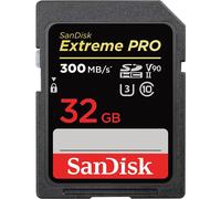 SanDisk Extreme PRO 32GB SDHC Memory Card up to 300MB/s UHS II Class 10 V90 U3
