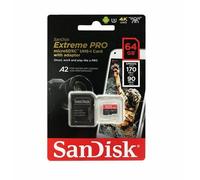 SanDisk Extreme Pro 64GB Microsdxc UHS-I Memory Card Con Adattatore SD A2 -uk