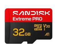 SANDISK Scheda microSDXC UHS-I Extreme PRO 32 GB, video 5K e 4K UHD, lettura 100 MB/s, scrittura 90 MB/s, A2, U3, V30, ad alta velocità, per Android, action cam e videogiochi