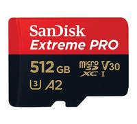SANDISK - Extreme PRO scheda di memoria microSDXC da 512 GB + Adattatore SD, fino a 170 MB / sec, classe di velocit UHS 3 (U3), V30
