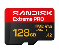 SANDISK Extreme PRO Scheda microSD UHS-I + SD Adapter, 128 GB (velocità di lettura fino a 250 MB/s e velocità di scrittura fino a 120 MB/s, 5K, 3K, 4K UHD, C10, V30, U3, A2)